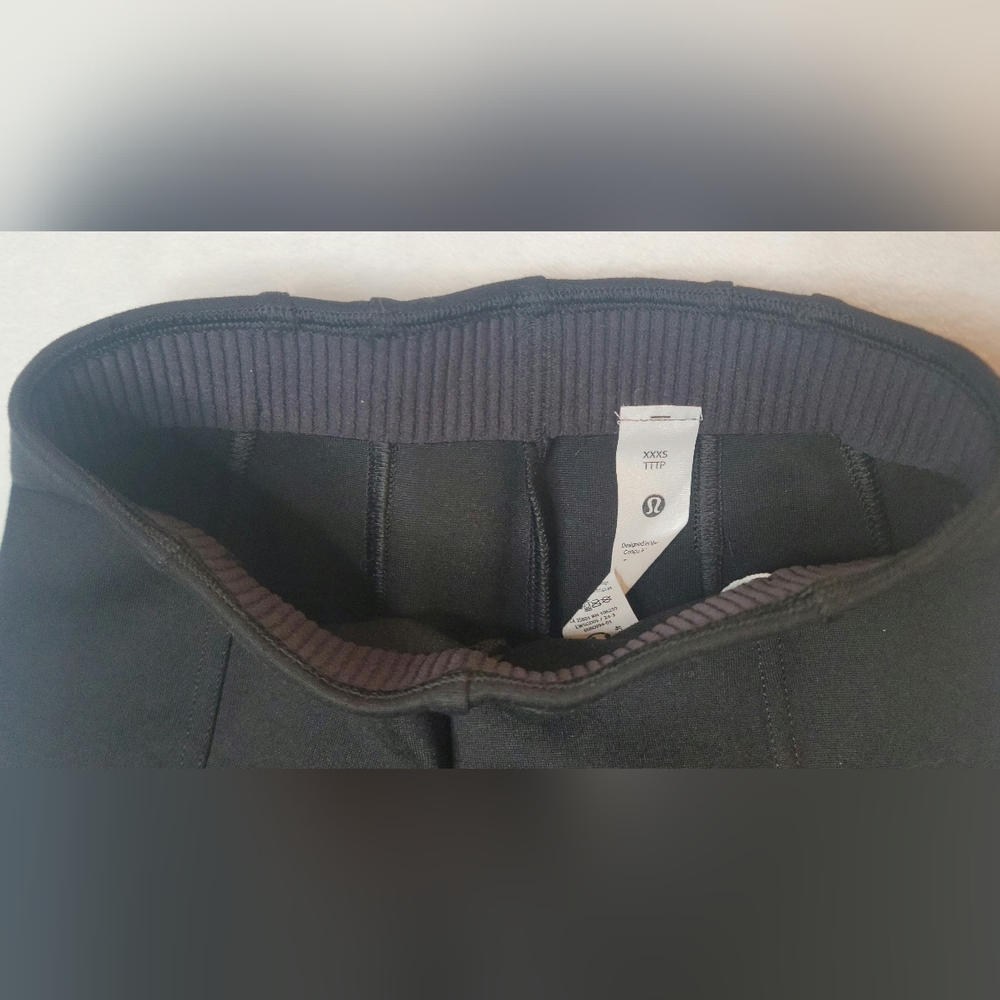 NWT Lululemon Stretch Knit High-Rise Pull-On Pant *Regular Women's Black Sz XXXS - Picture 12 of 16